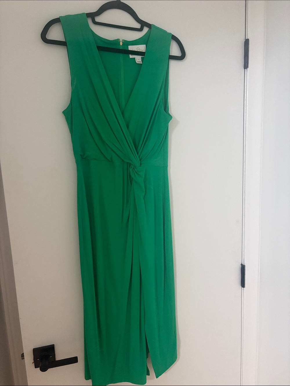 Lilly Pulitzer Sleeveless Green Twist-Front Midi Dress